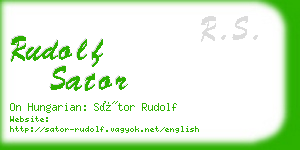 rudolf sator business card